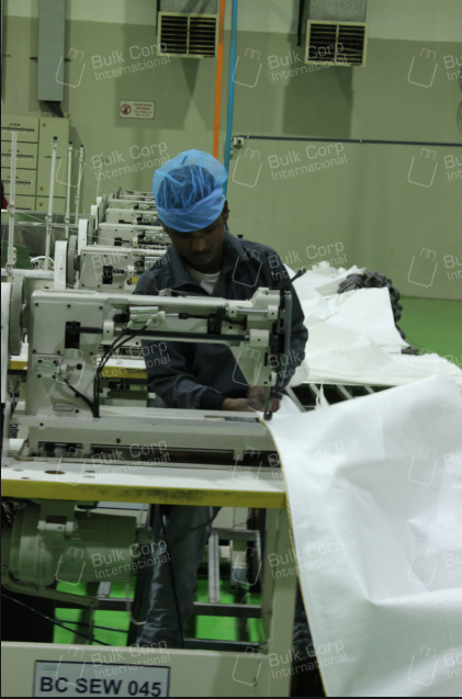 Sewing process for FIBC Bags